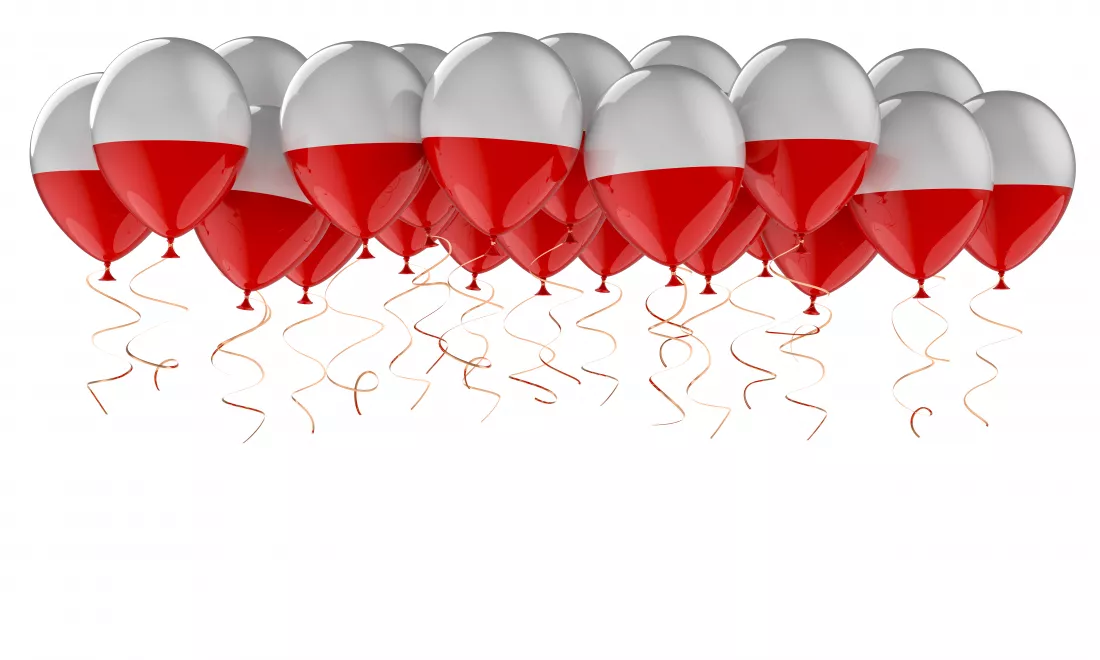 balloons-with-polish-flag-3d-rendering
